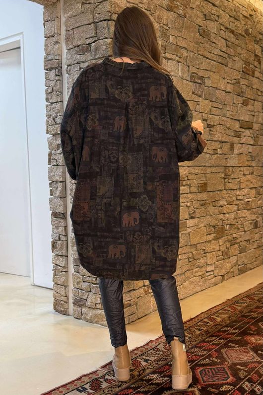 Shangri-La Longline Pocketed Shirt Jacket 2 /30 =